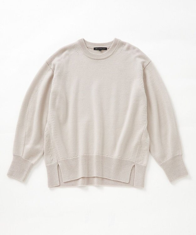 23区 【CLASSY.1月号掲載】ウールコード クルーネック ニット ライトベージュ系
