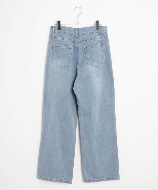 WEGO ダメージレギュラーデニム デニム淡色