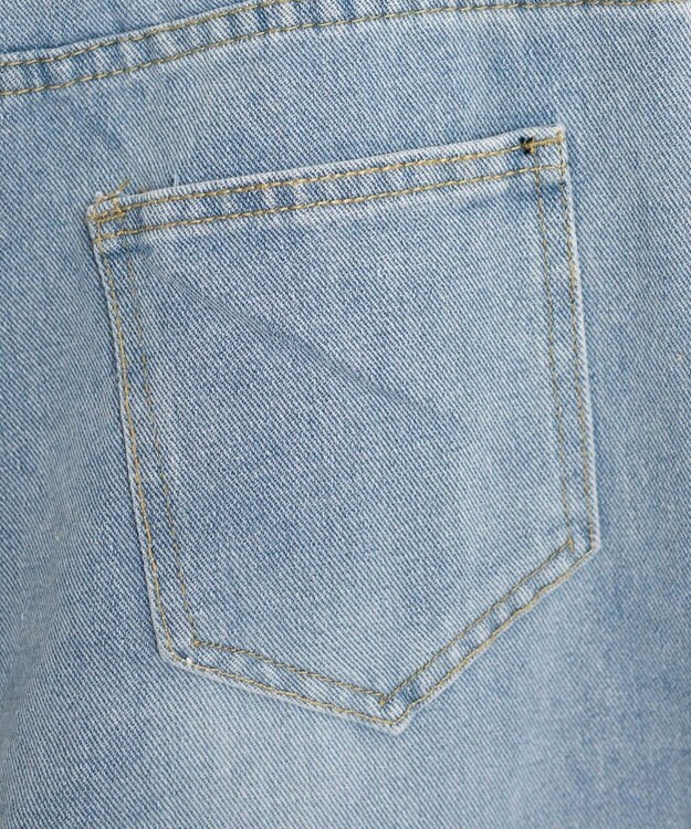 WEGO ダメージレギュラーデニム デニム淡色