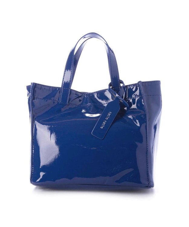 UNBILLION カシュカシュ cachecache / ソフトエナメルスクエア手提げトートS ブルー