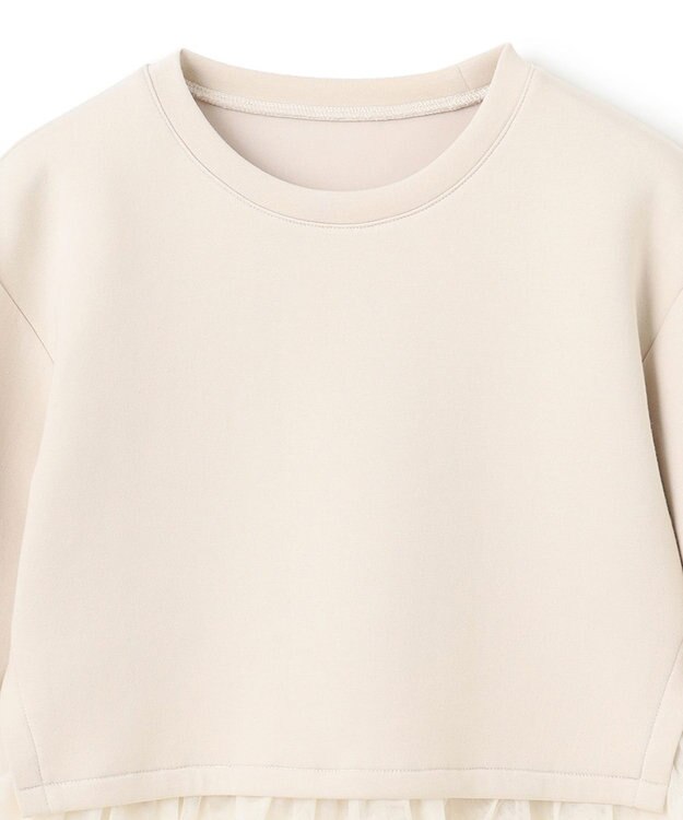 UNFILO 【110-150cm】BEAUTY FORM JERSEY ペプラムスウェット グレージュ