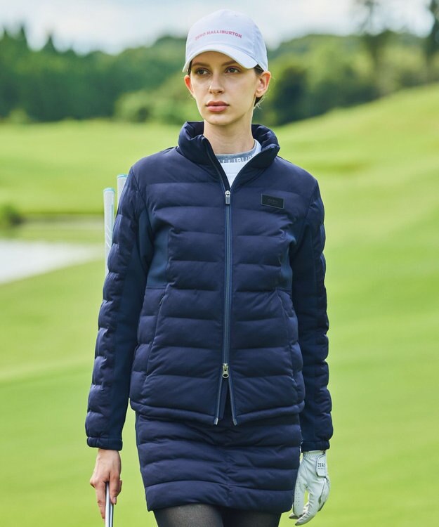 ZERO HALLIBURTON ハイブリッドパデットブルゾン 82755 撥水 保温 裏起毛 ゴルフ ZHG-W15a ネイビー
