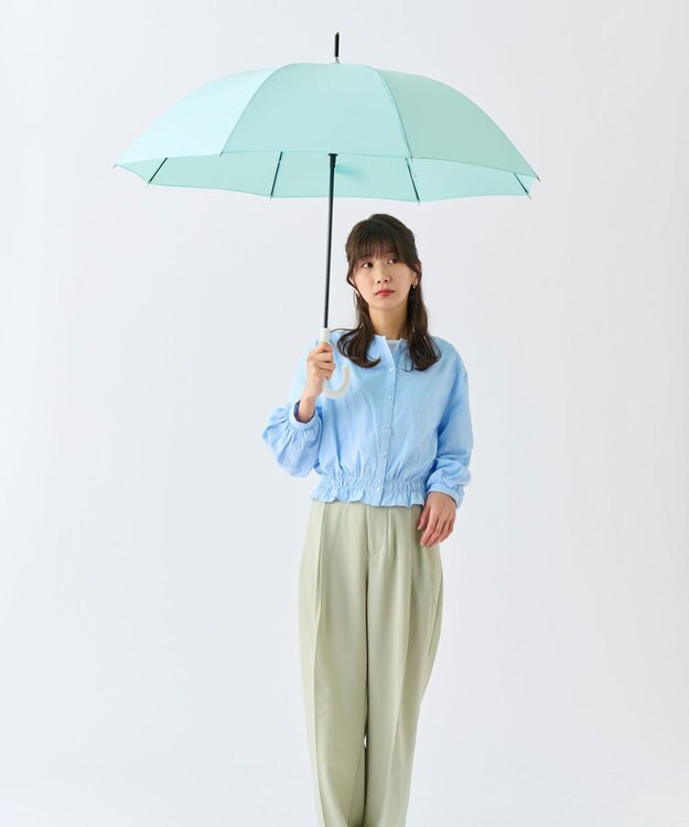MOONBAT 【超撥水/ 耐風】フロータス (FLO(A)TUS) 長傘  無地 UV 60cm ライトグリーン