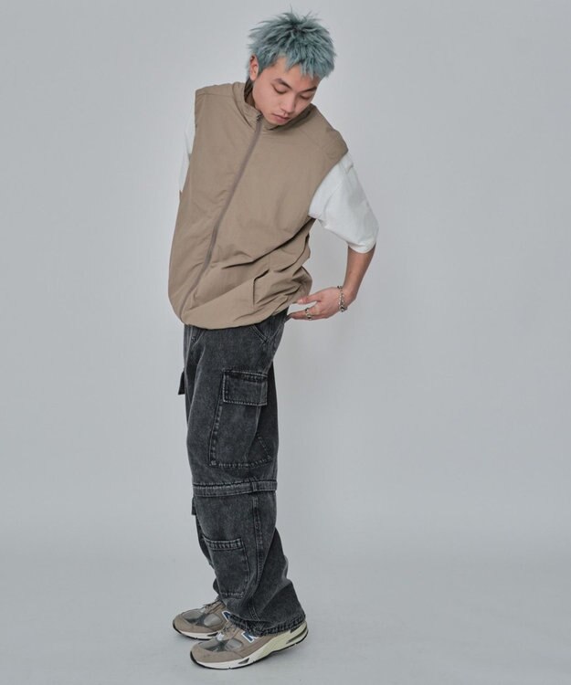 WEGO 2WAYマルチデニムカーゴパンツ デニムブラックソノタ