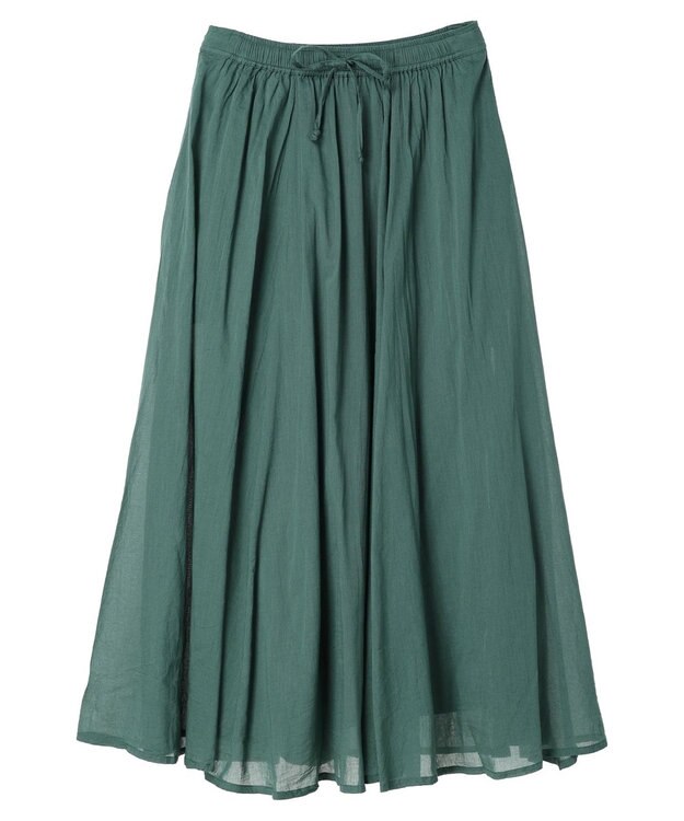 Green Parks インド綿　ふんわりボイルロングスカート Green