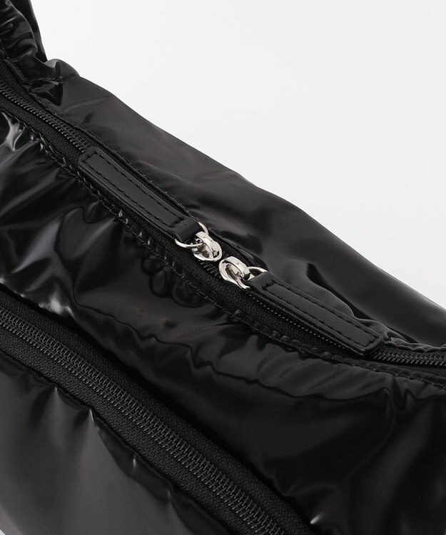 LA BAGAGERIE メタリックドロストポケット　ショルダーバッグ ブラック