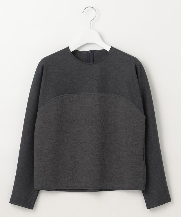 23区 S 【洗える】ウールミルドジャージー ビスチェライクコンビ カットソー グレー系