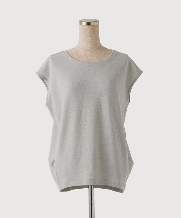 TOQUE  〈大草直子さんアドバイザー〉 【洗える/天然素材】ロイヤルベビーアルパカ×タンギスコットン鹿の子フレンチT グレー