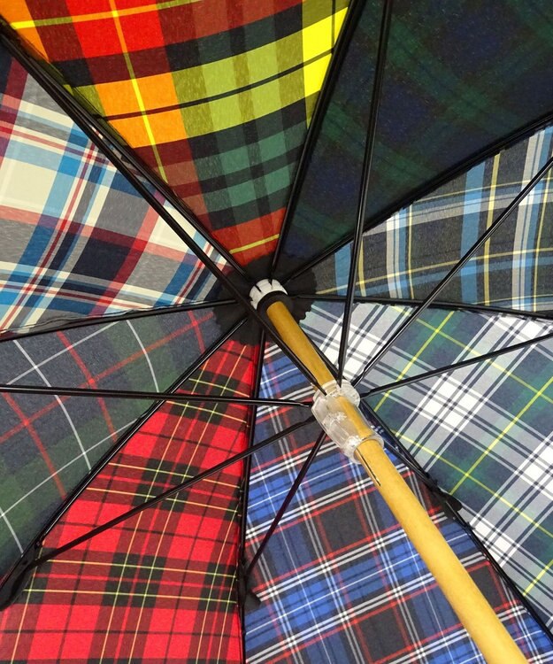 +RING レディース向け プラスリング 晴雨兼用（長ショート） CHK T1180 sunshield マルチカラー