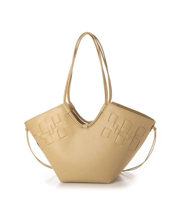 UNBILLION kakatoo メッシュ台形トートバッグ ベージュ