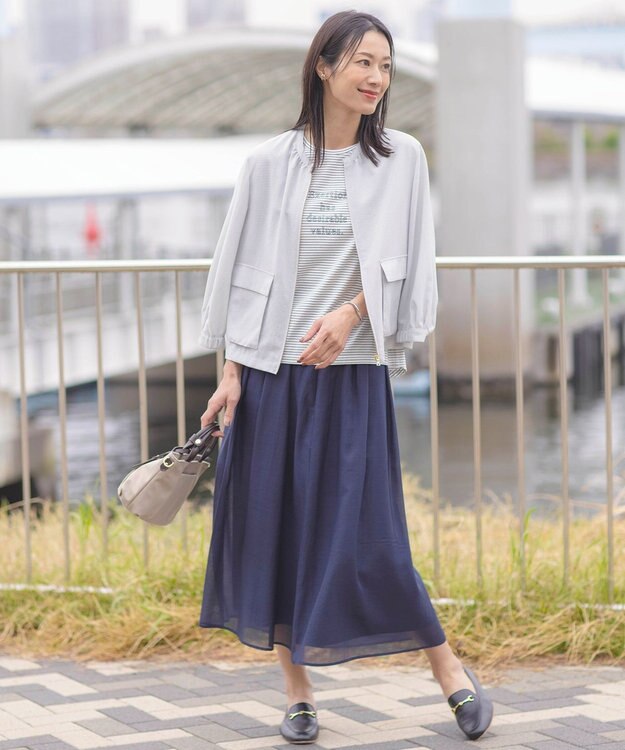 J.PRESS LADIES ロゴTシャツ ブラック系1