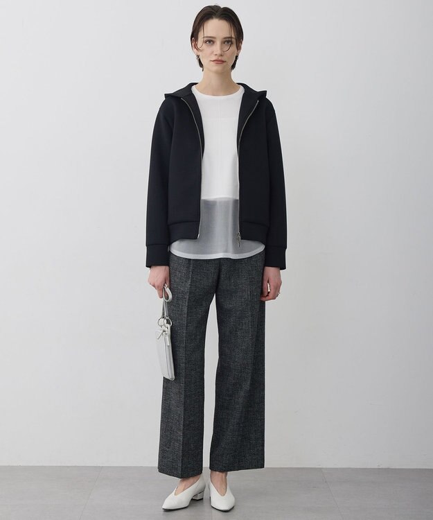 ICB 【WEB限定カラーあり】ソフトダンボール ジップアップ フーディ ブラック