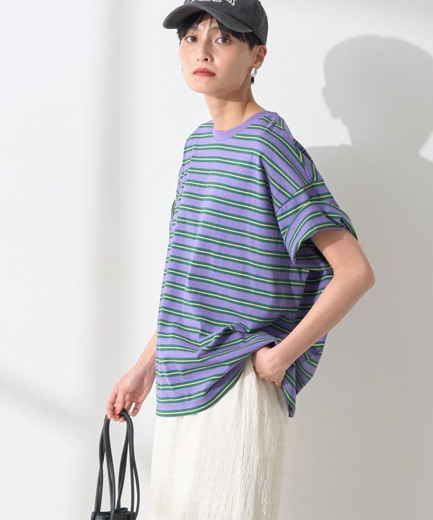 AMERICAN HOLIC レトロボーダープルオーバー Purple