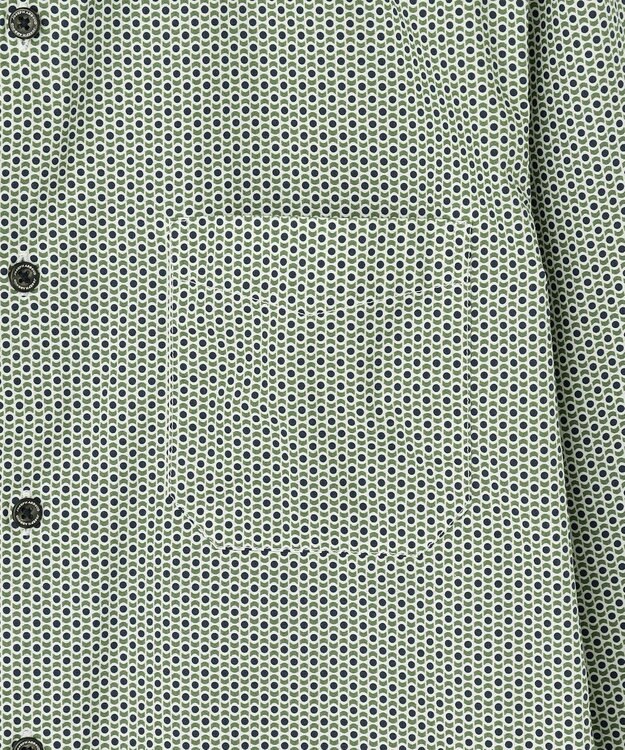 JOSEPH ABBOUD 【キングサイズ・オーガニックコットン使用】コットンプリント シャツ オリーブ系5