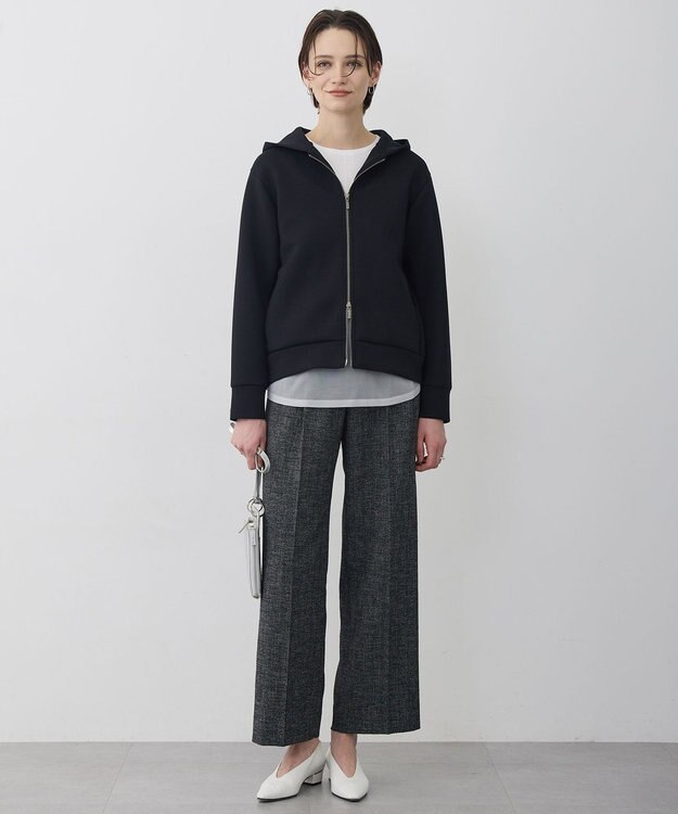 ICB 【WEB限定カラーあり】ソフトダンボール ジップアップ フーディ ブラック