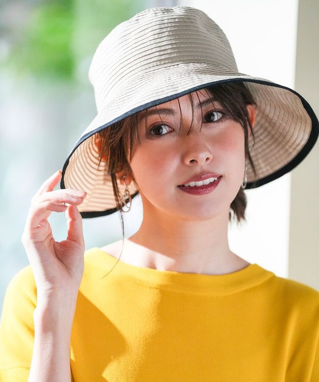 ANY SIS グログランリボン ハット ライトベージュ