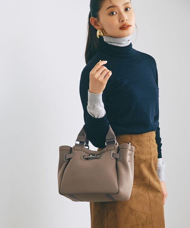 TOPKAPI 【TREASURE TOPKAPI】ネオプレン 2way ミニ トートバッグ グレージュ