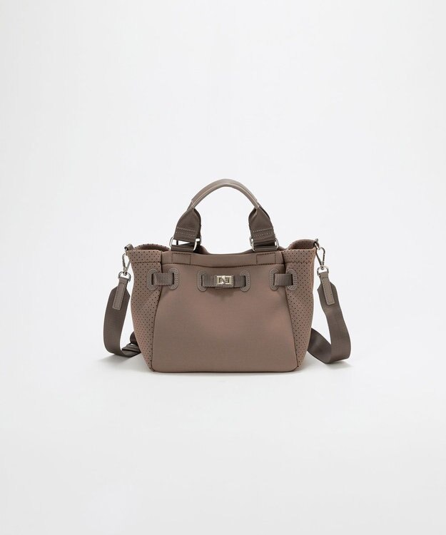 TOPKAPI 【TREASURE TOPKAPI】ネオプレン 2way ミニ トートバッグ グレージュ