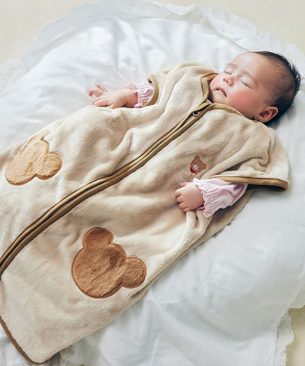 MIKI HOUSE HOT BISCUITS 【ミキハウス】 マイクロファー スリーパー ベージュ