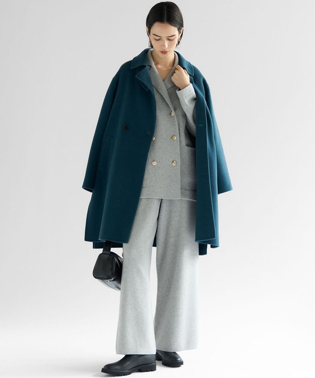 23区 L 【VERYベストアウター大賞「ロングアウター賞」受賞！/滝沢眞規子さん着用】 MANTECOPure リバー チェスターコート ティールグリーン系