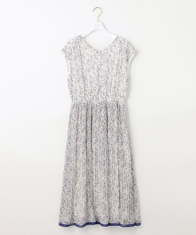 ANY SIS 【洗える】フラワープリーツ ワンピース アイボリー系