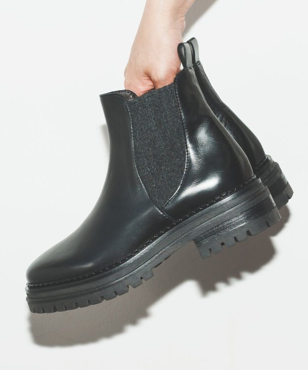 BONTRE 【LucaGrossi/ルカグロッシ】サイドゴアタンクソールブーツ ブラック