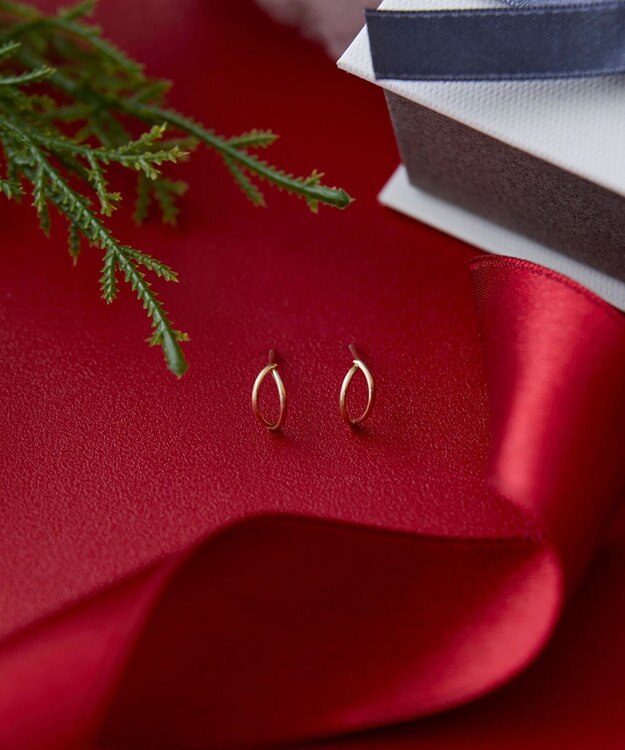 Phoebe 【K10】ダブルハーフフープピアス　ゴールド ゴールド