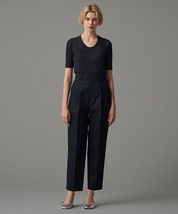 uncrave 【撥水・花粉防止・洗濯機洗い可】クリアツイル テーパードパンツ（uncrave STANDARD） ネイビー