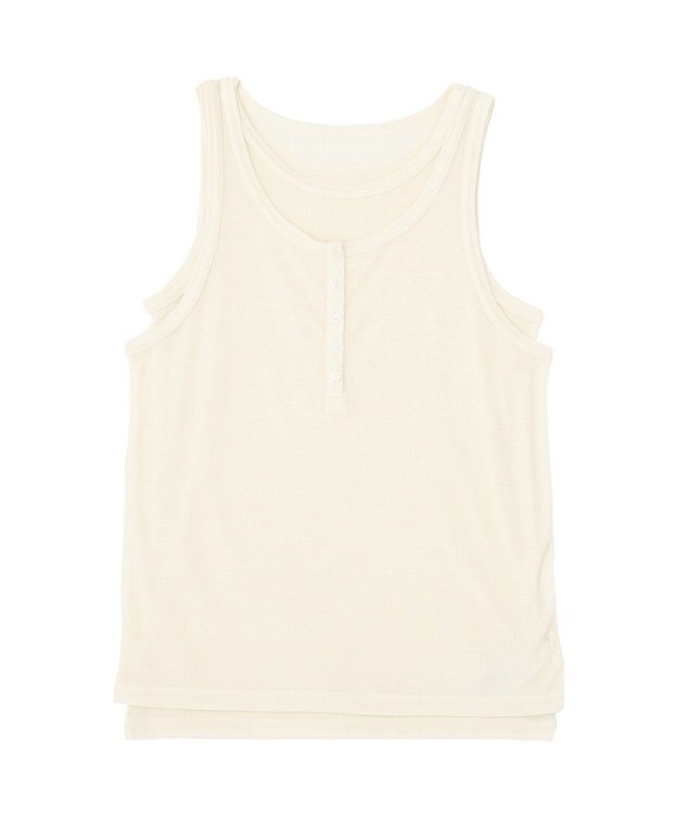 earth music&ecology 【SET】シアーフライスレイヤードタンクトップ Ivory
