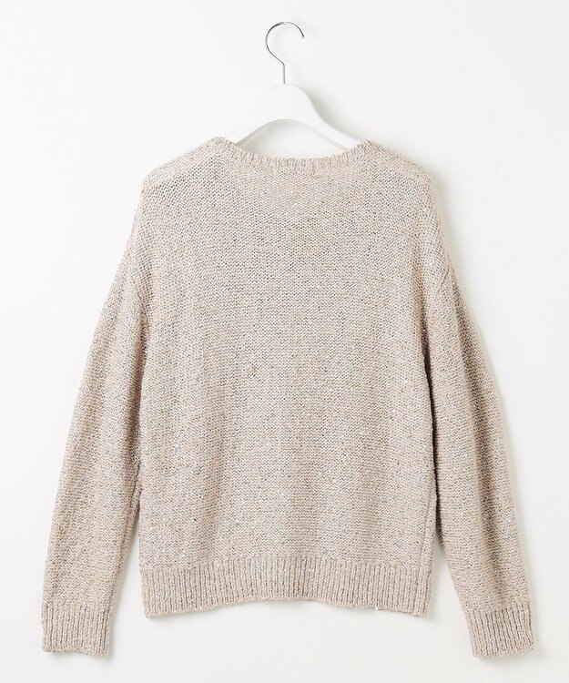 自由区 S ラメノットスパングル ニット ベージュ