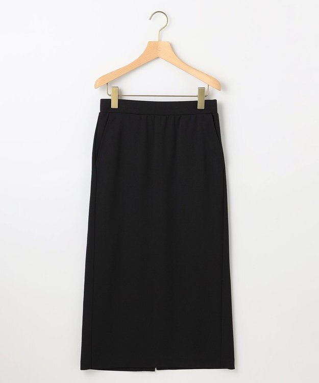 組曲 L ジョーゼットジャージーナロータイト スカート ブラック系