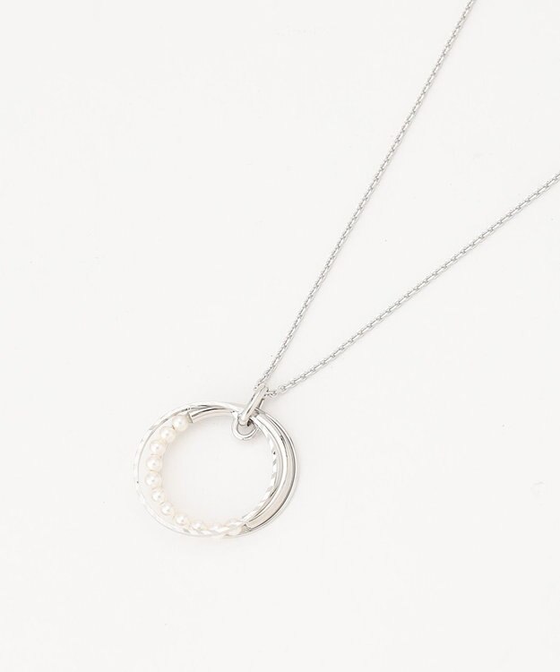 J.PRESS LADIES リングパール ワントップ ネックレス シルバー系