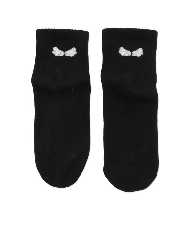 WEGO バック刺繍アンクルパイルソックス 柄1