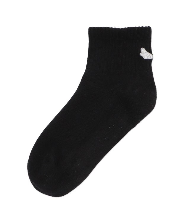 WEGO バック刺繍アンクルパイルソックス 柄1