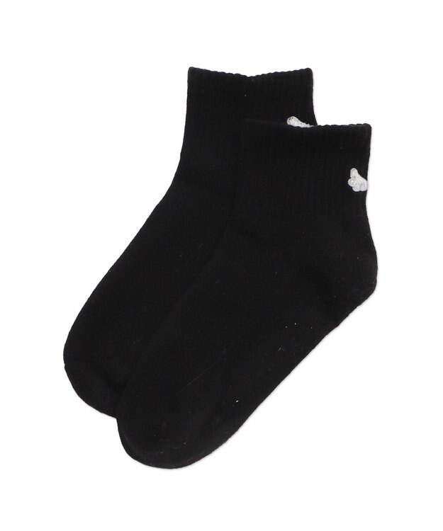 WEGO バック刺繍アンクルパイルソックス 柄1