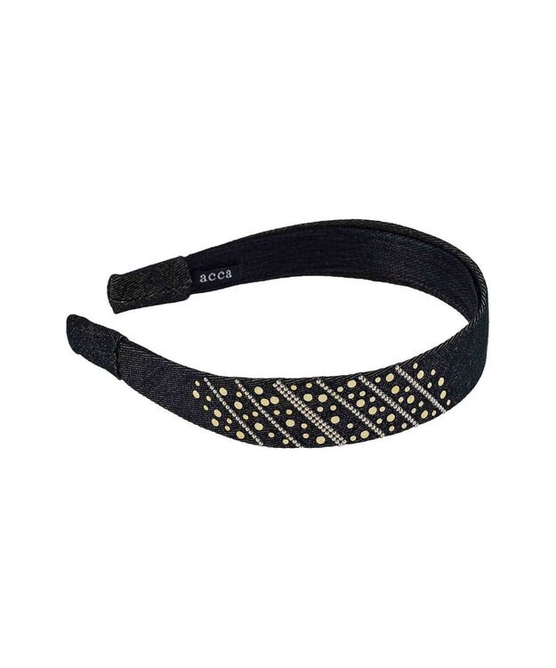 ACCA ブラックリボンデニムカチューシャ ブラック