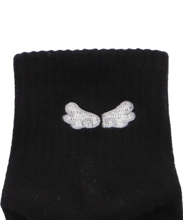 WEGO バック刺繍アンクルパイルソックス 柄1