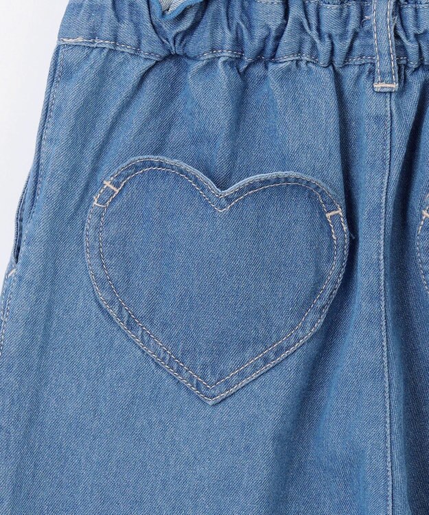 ANY KIDS デニム ガウチョ ブルー