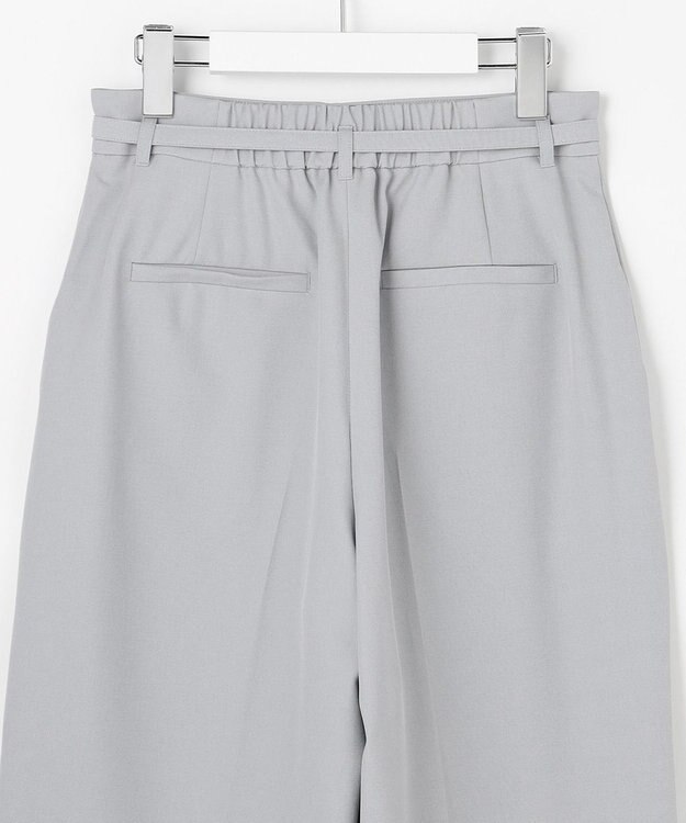 ANY SIS L スマートビューティストレッチベルト ワイドパンツ グレー