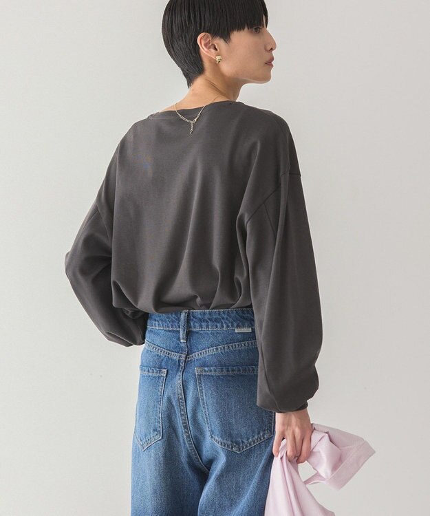 AMERICAN HOLIC 袖ボリュームカットプルオーバー Charcoal Gray