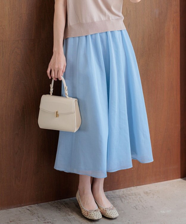 組曲 S 【先行予約】カラーボイル スカート クラウディブルー系