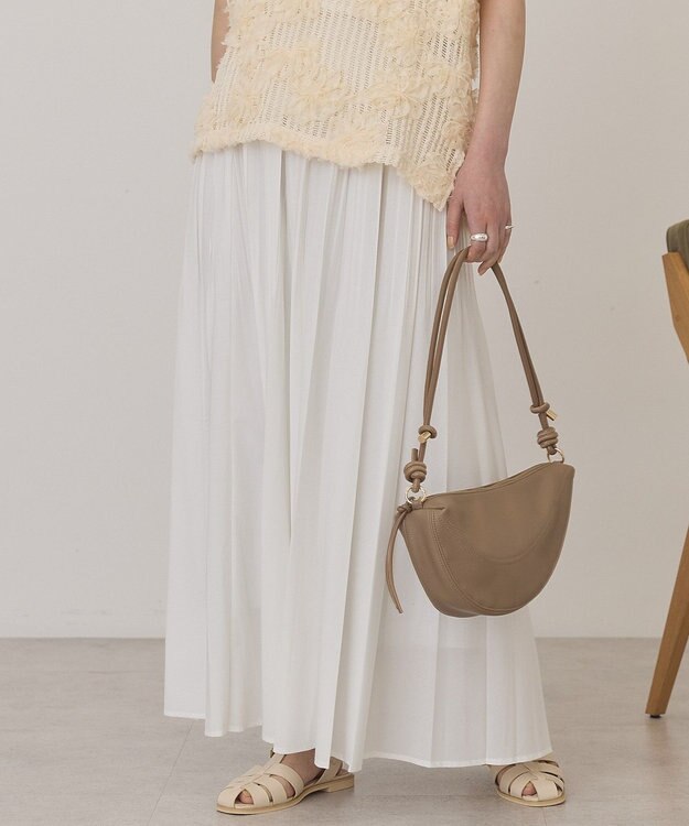 AMERICAN HOLIC 【選べる丈】シアープリーツスカート Off White