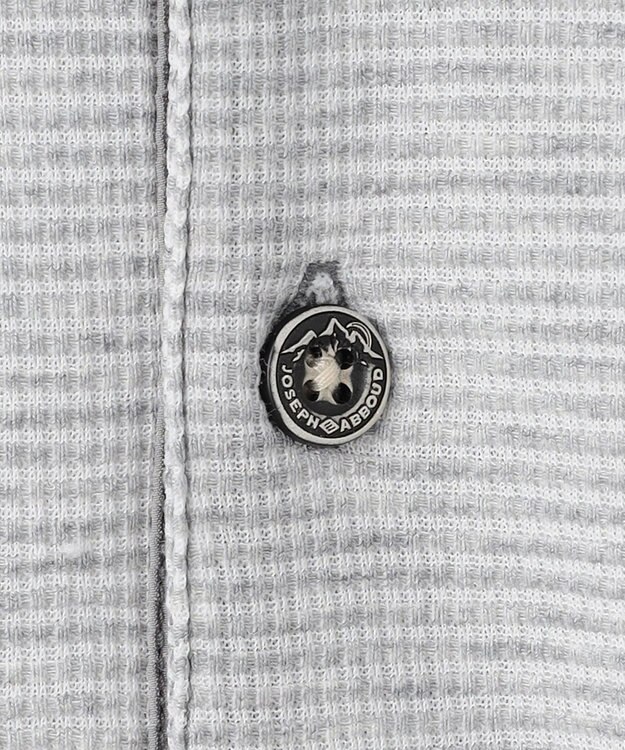 JOSEPH ABBOUD MOUNTAIN 【ゆったり】グリットワッフル　アウトドアポロ シャツ ライトグレー系