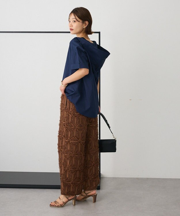 CRAFT STANDARD BOUTIQUE オーバーサイジングフード付きシャツ Navy