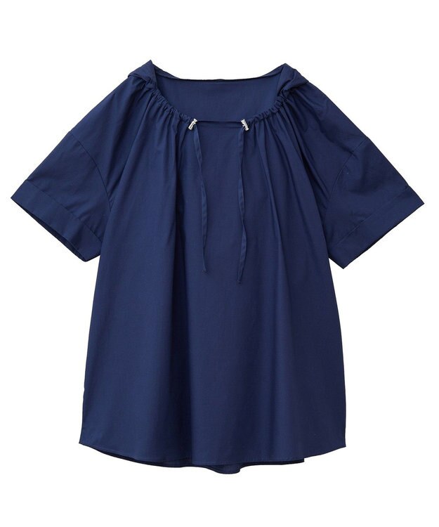 CRAFT STANDARD BOUTIQUE オーバーサイジングフード付きシャツ Navy