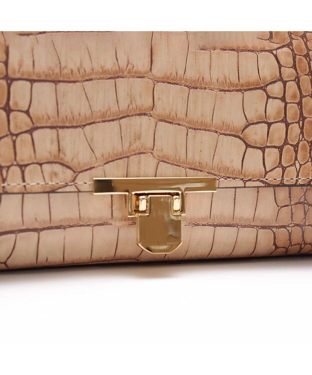 A.D.M.J. 【牛革】クロコ型押しラウンドクラッチショルダー PMC