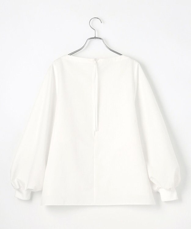 #Newans 【撥水】ボートネックリラクシーシャツ ホワイト