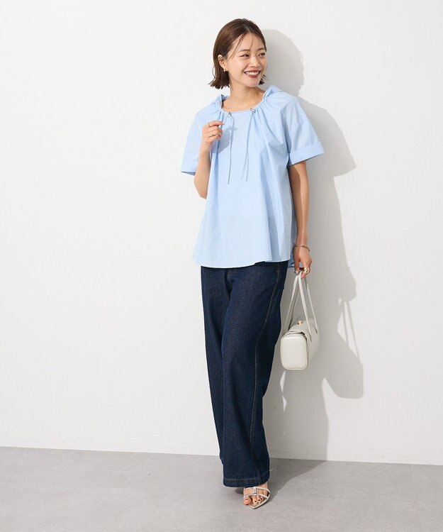 CRAFT STANDARD BOUTIQUE オーバーサイジングフード付きシャツ Light Blue