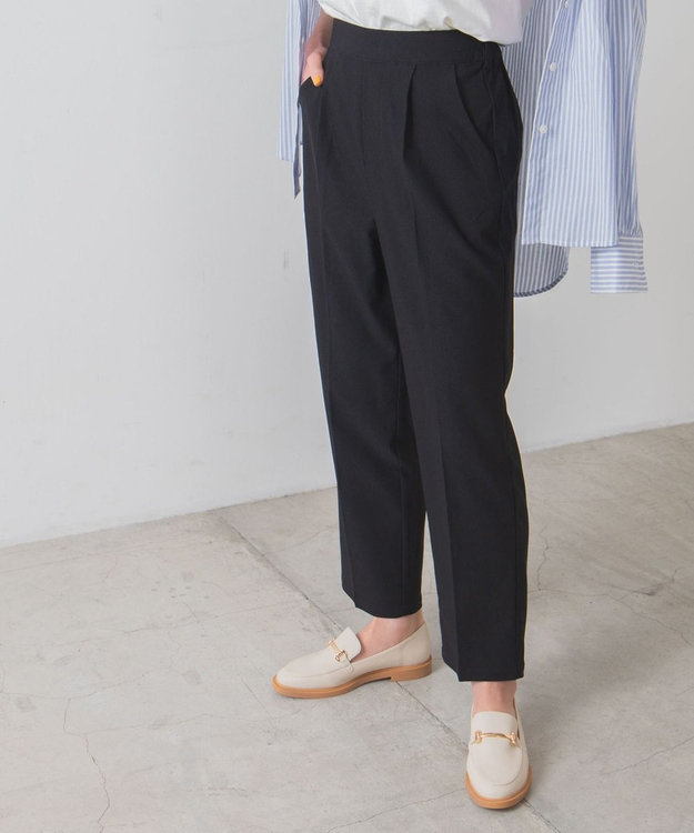 WEGO テーパードスラックスパンツ ブラック