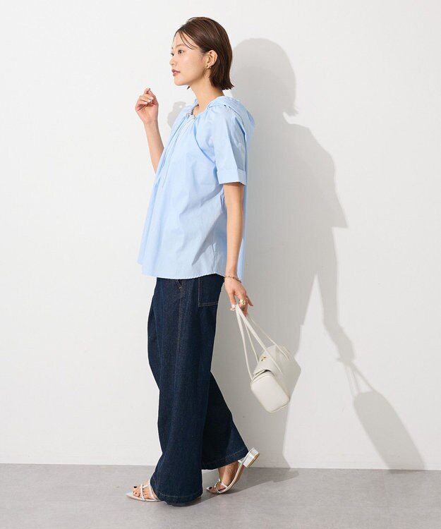 CRAFT STANDARD BOUTIQUE オーバーサイジングフード付きシャツ Light Blue